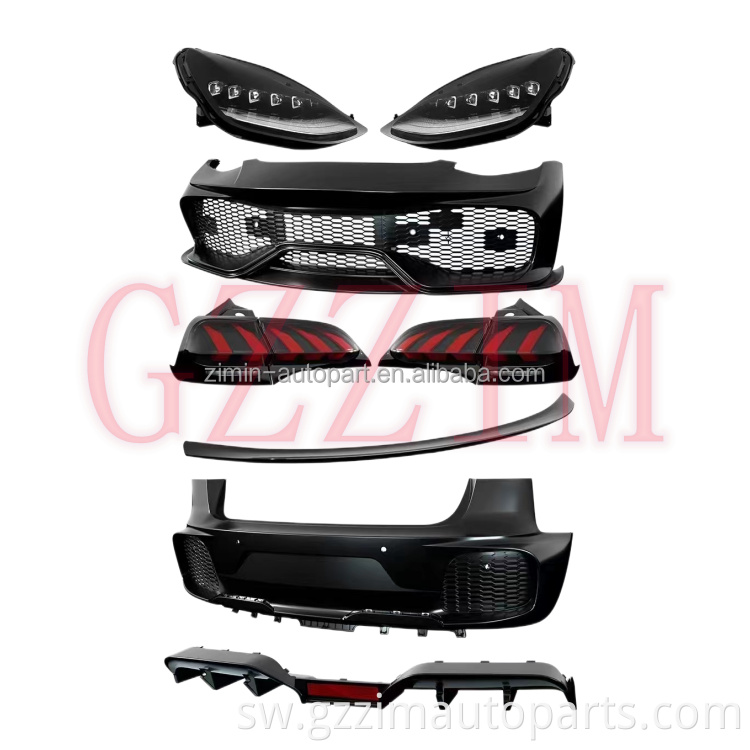 Kitengo cha mwili kwa te-sla sasisha vifaa vya mwili mbele sketi upande wa nyuma sketi za nyuma za uharibifu wa kichwa & taillamp